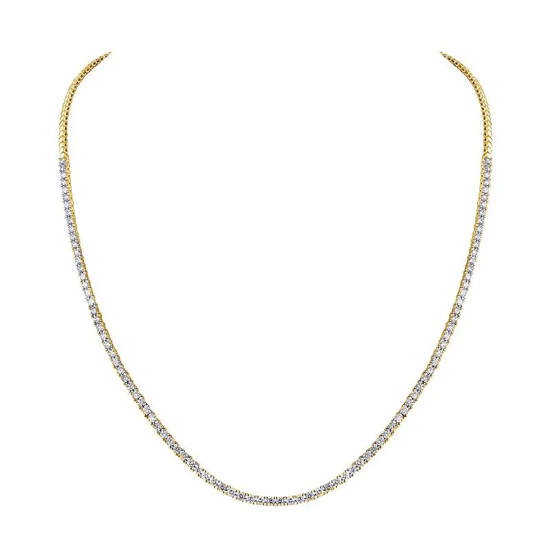 Half Way Diamond Tennis Necklace