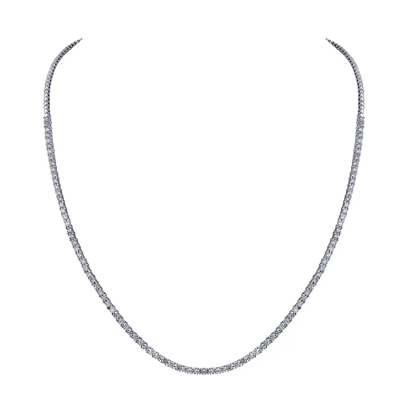 Half Way Diamond Tennis Necklace