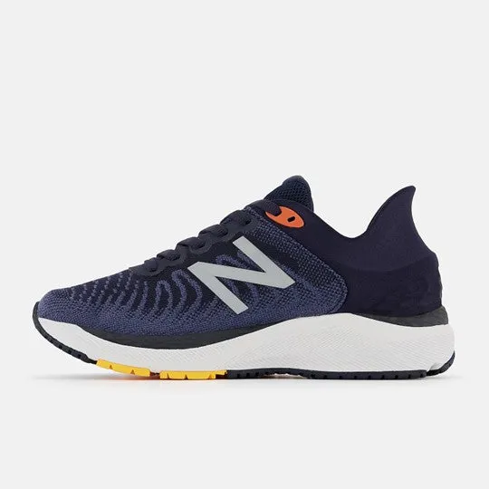 Kid's Fresh Foam 860v11 Lace Sneaker - Spring Tide Navy, Orange