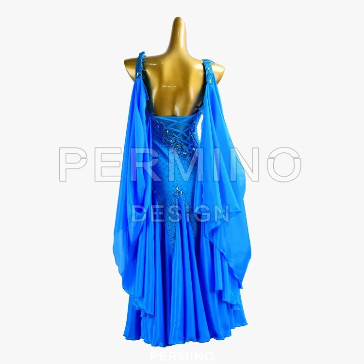 PERMINO.B023F  Sky Blue ballroom dance costume